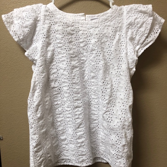 Gap Eyelet Ruffle Sleeve Top - Picture 3 of 5